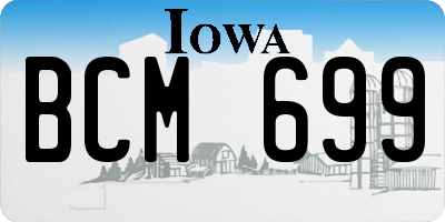 IA license plate BCM699
