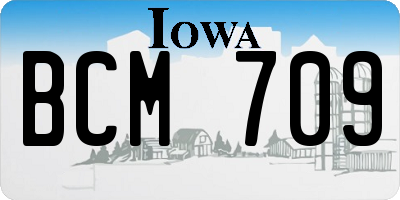 IA license plate BCM709