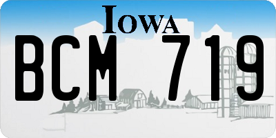 IA license plate BCM719