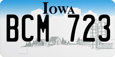 IA license plate BCM723