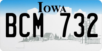 IA license plate BCM732