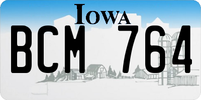 IA license plate BCM764