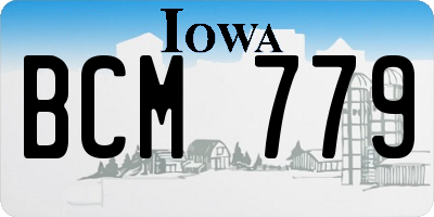 IA license plate BCM779