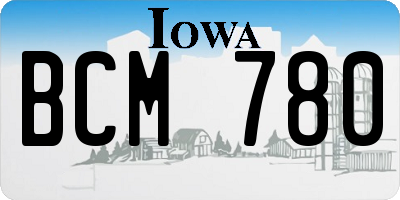 IA license plate BCM780