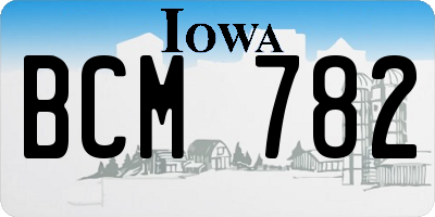 IA license plate BCM782