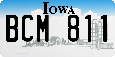 IA license plate BCM811