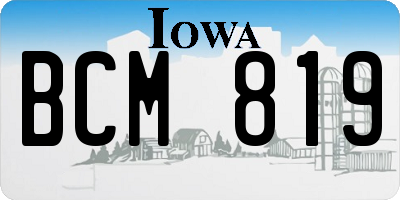 IA license plate BCM819