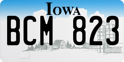 IA license plate BCM823