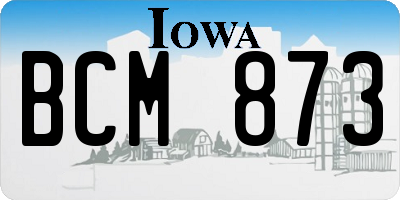 IA license plate BCM873