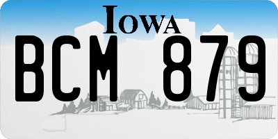 IA license plate BCM879