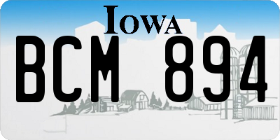 IA license plate BCM894
