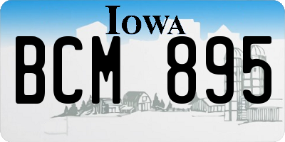 IA license plate BCM895