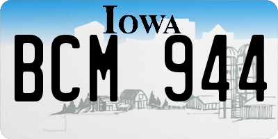 IA license plate BCM944