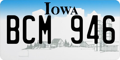 IA license plate BCM946