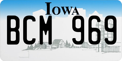 IA license plate BCM969