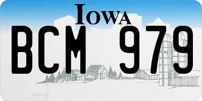 IA license plate BCM979