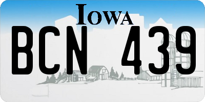 IA license plate BCN439