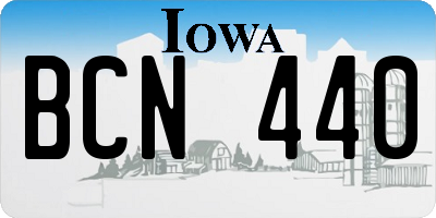 IA license plate BCN440
