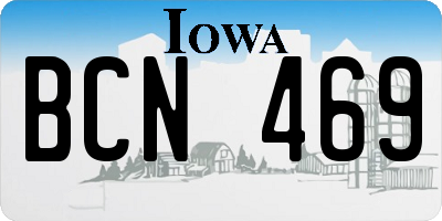 IA license plate BCN469