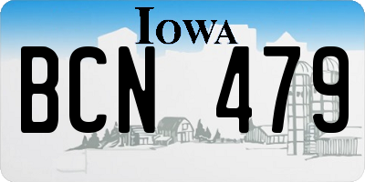 IA license plate BCN479