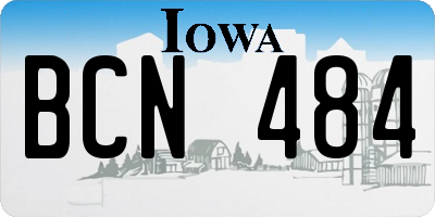 IA license plate BCN484