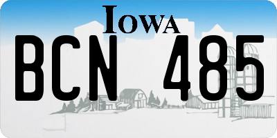 IA license plate BCN485