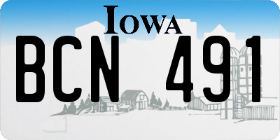 IA license plate BCN491
