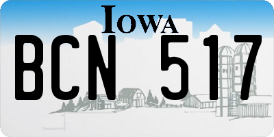 IA license plate BCN517