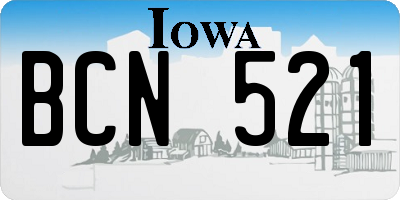 IA license plate BCN521