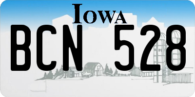IA license plate BCN528