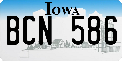 IA license plate BCN586