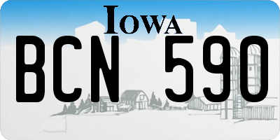 IA license plate BCN590