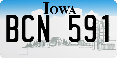 IA license plate BCN591