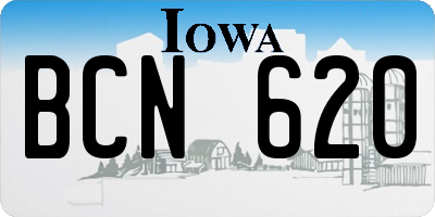 IA license plate BCN620