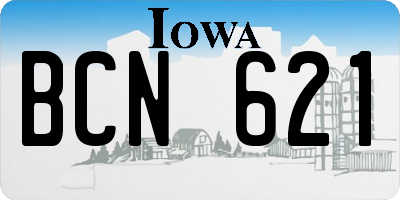 IA license plate BCN621