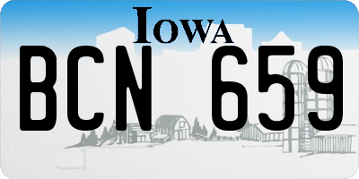 IA license plate BCN659