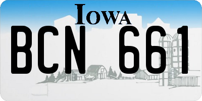 IA license plate BCN661