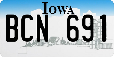 IA license plate BCN691
