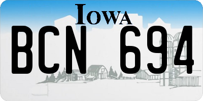 IA license plate BCN694