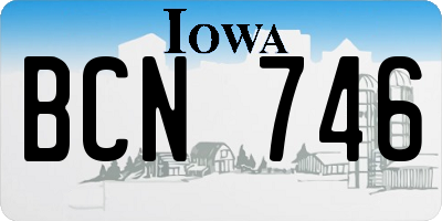 IA license plate BCN746