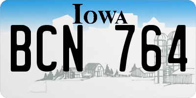 IA license plate BCN764