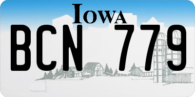 IA license plate BCN779