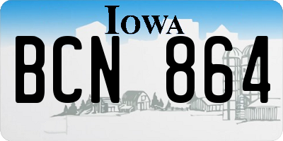 IA license plate BCN864