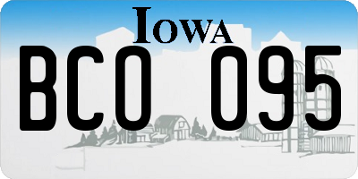 IA license plate BCO095