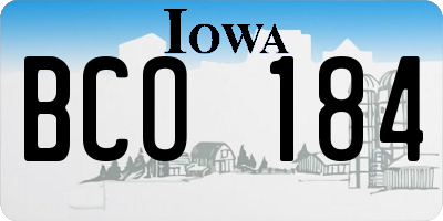 IA license plate BCO184