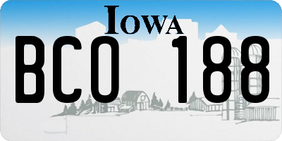 IA license plate BCO188