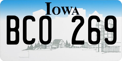 IA license plate BCO269