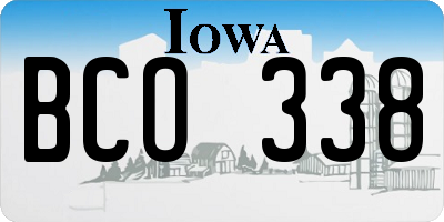 IA license plate BCO338