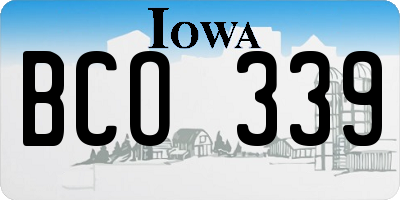 IA license plate BCO339