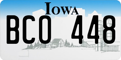 IA license plate BCO448